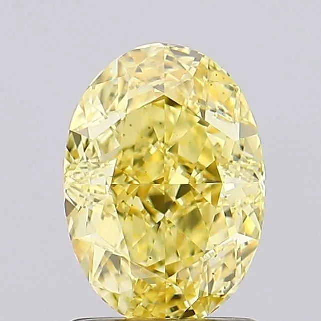 1.52ct Oval Lab Grown Diamond (Colour Fancy Intense Yellow, Clarity VS2, IGI Certified)
