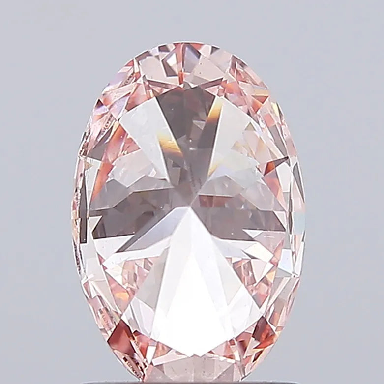 1.52ct Oval Lab Grown Diamond (Colour Fancy Vivid Pink, Clarity VS2, IGI Certified)