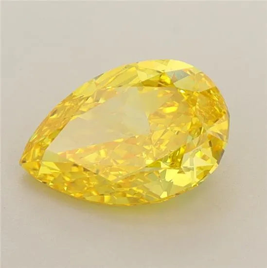1.52ct Pear Lab Grown Diamond (Colour Fancy Vivid Yellow, Clarity VVS1, IGI Certified)