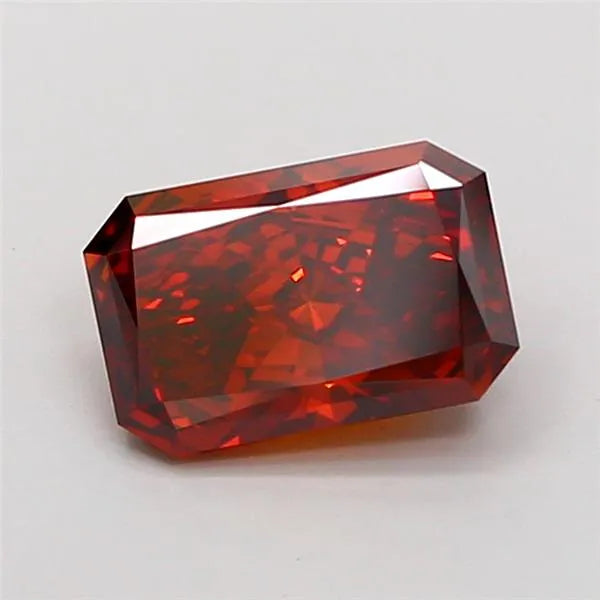 1.52ct Radiant Lab Grown Diamond (Colour Fancy Deep Orange, Clarity VS2, IGI Certified)