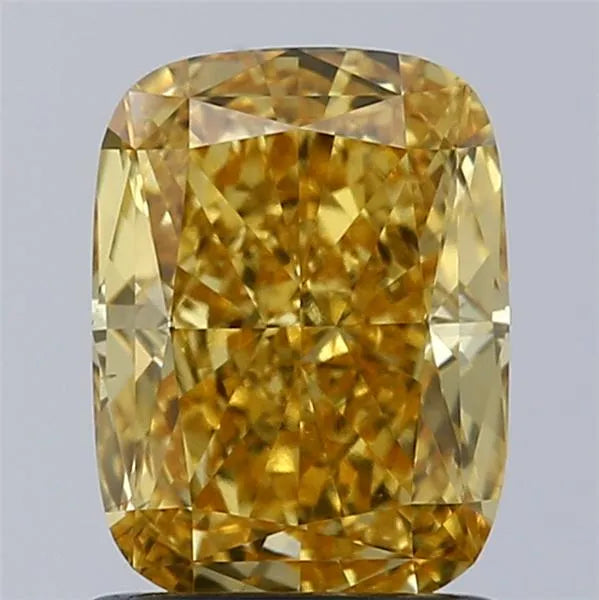 1.53ct Cushion modified Lab Grown Diamond (Colour Fancy Vivid Yellow, Clarity VS1, IGI Certified)