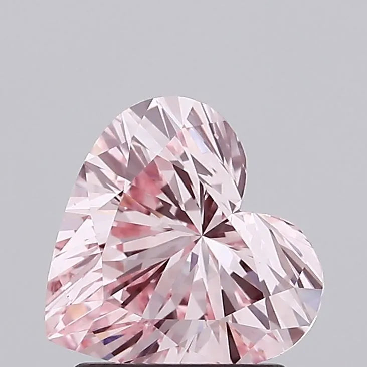 1.53ct Heart Lab Grown Diamond (Colour Fancy Intense Pink, Clarity VS1, IGI Certified)