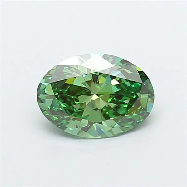 1.53ct Oval Lab Grown Diamond (Colour Fancy Vivid Green, Clarity SI1, IGI Certified)