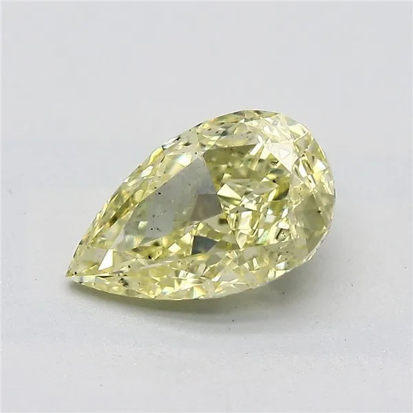 1.53ct Pear Natural Diamond (Colour Fancy Yellow, Clarity SI1, GIA Certified)