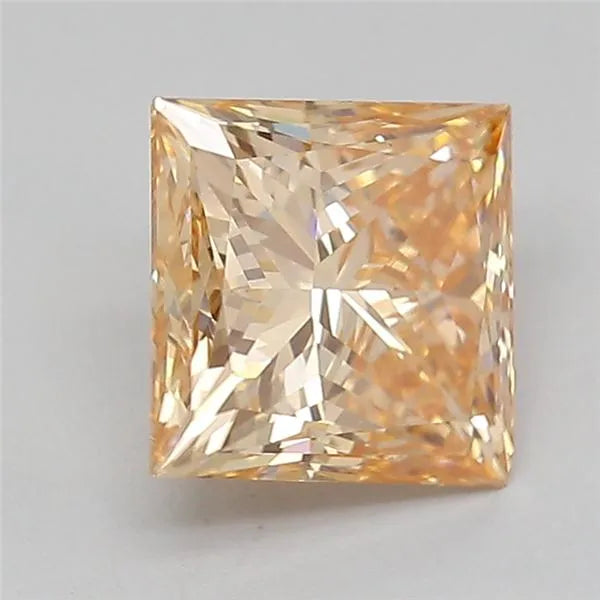 1.53ct Princess Lab Grown Diamond (Colour Fancy Light Pinkish Brown, Clarity VVS2, IGI Certified)