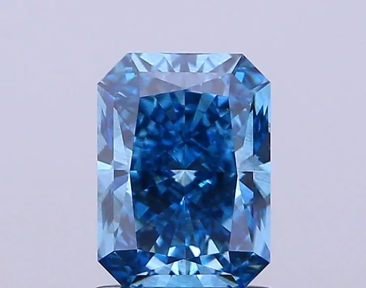 1.53ct Radiant Lab Grown Diamond (Colour Fancy Vivid Blue, Clarity SI1, IGI Certified)