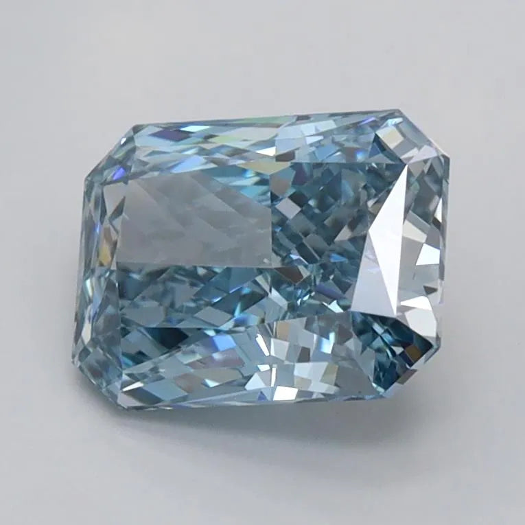 1.53ct Radiant Lab Grown Diamond (Colour Fancy Vivid Blue, Clarity VS2, IGI Certified)