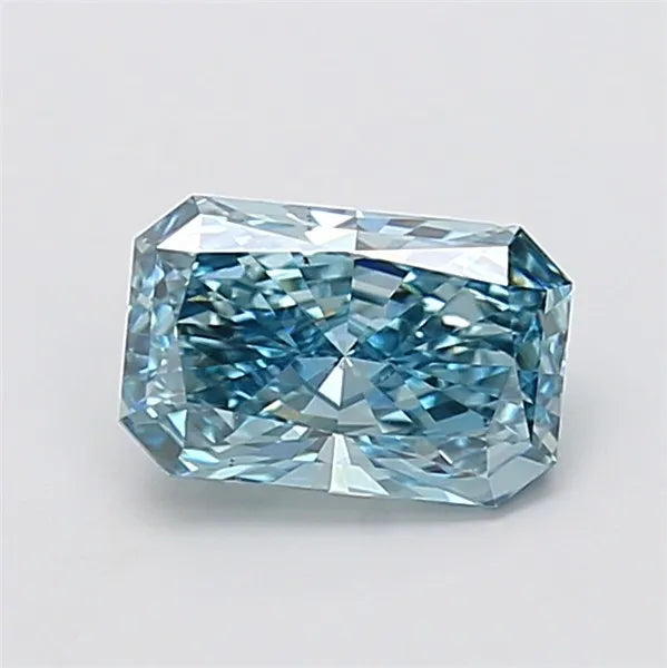 1.53ct Radiant Lab Grown Diamond (Colour Fancy Vivid Greenish Blue, Clarity VS2, IGI Certified)