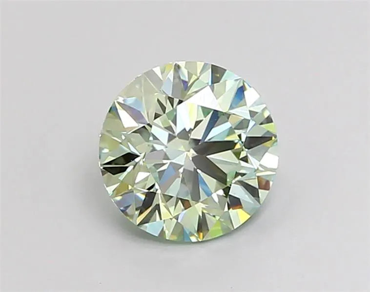 1.53ct Round Lab Grown Diamond (Colour Fancy Green, Clarity VVS1, Cut EX, IGI Certified)