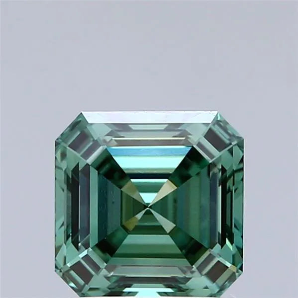 1.53ct Square emerald Lab Grown Diamond (Colour Fancy Vivid Green, Clarity VS1, IGI Certified)