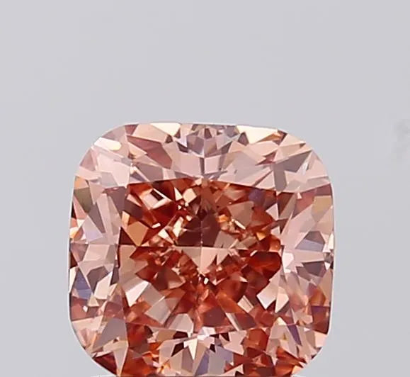 1.54ct Cushion modified Lab Grown Diamond (Colour Fancy Intense Brownish Orange, Clarity VS1, IGI Certified)