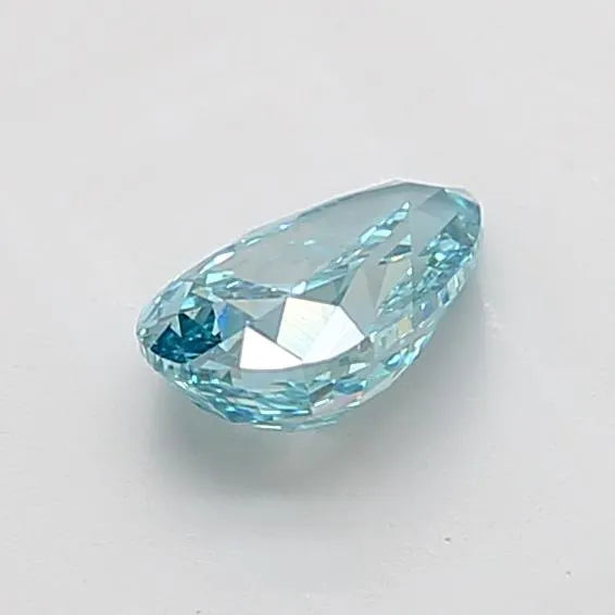 1.54ct Pear Lab Grown Diamond (Colour Fancy Vivid Greenish Blue, Clarity VS1, IGI Certified)