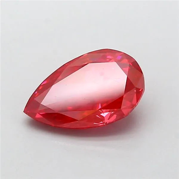 1.54ct Pear Lab Grown Diamond (Colour Fancy Vivid Red, Clarity VS1, IGI Certified)