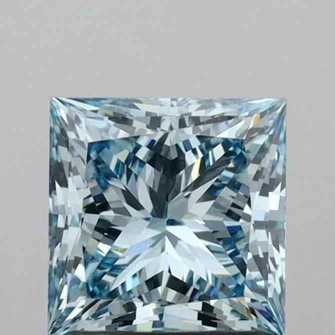 1.54ct Princess Lab Grown Diamond (Colour Fancy Intense Green, Clarity VVS2, IGI Certified)