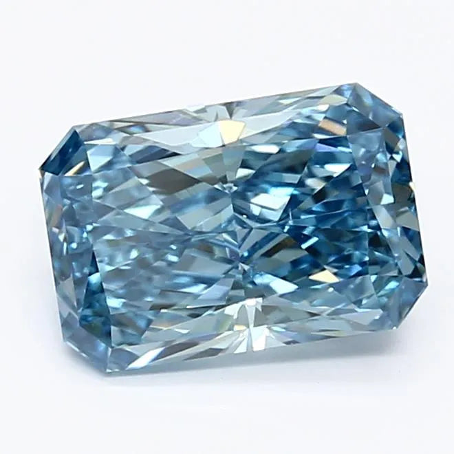 1.54ct Radiant Lab Grown Diamond (Colour Fancy Vivid Blue, Clarity VS2, IGI Certified)