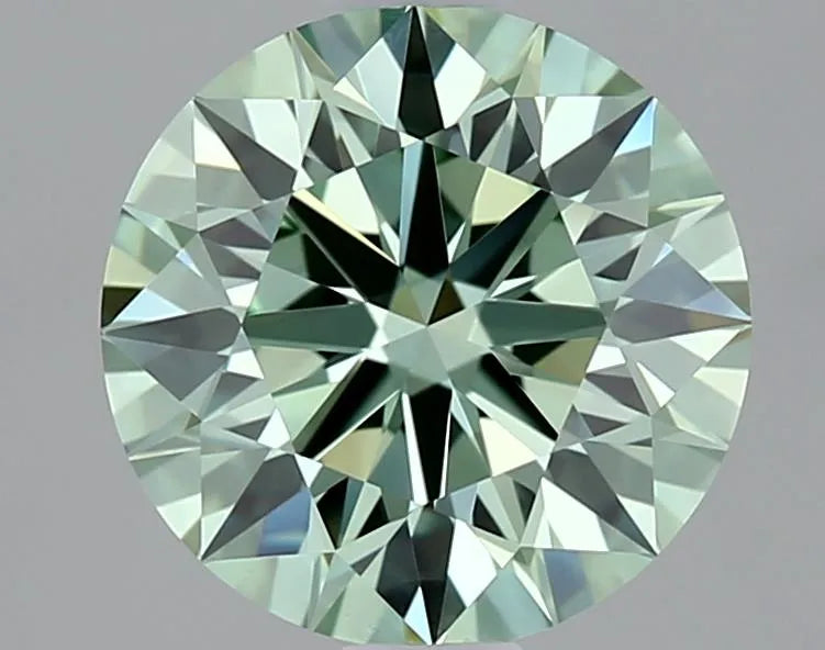 1.54ct Round Lab Grown Diamond (Colour Fancy Vivid Green, Clarity VVS1, Cut ID, IGI Certified)