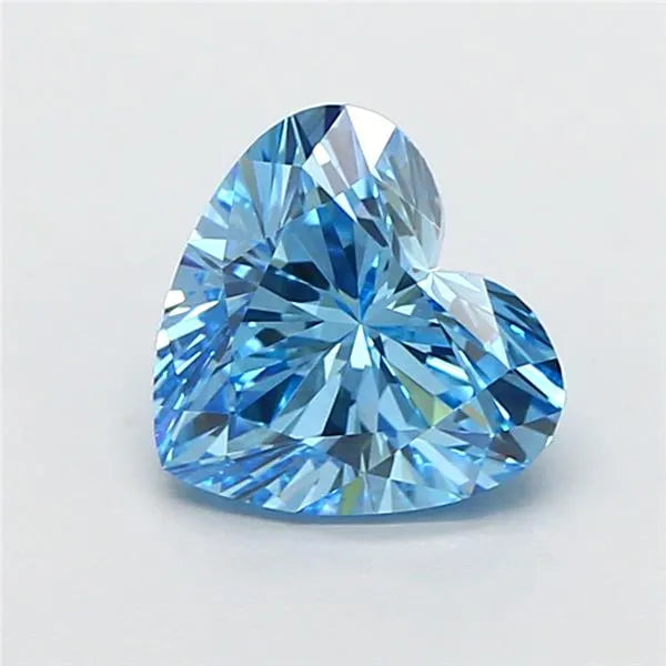 1.55ct Heart Lab Grown Diamond (Colour Fancy Vivid Blue, Clarity VS1, IGI Certified)