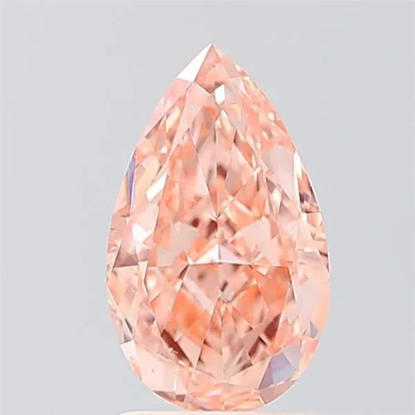 1.55ct Pear Lab Grown Diamond (Colour Fancy Intense Pinkish Orange, Clarity VS2, IGI Certified)