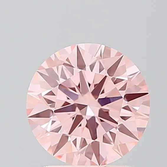 1.55ct Round Lab Grown Diamond (Colour Fancy Vivid Pink, Clarity VVS2, Cut ID, IGI Certified)