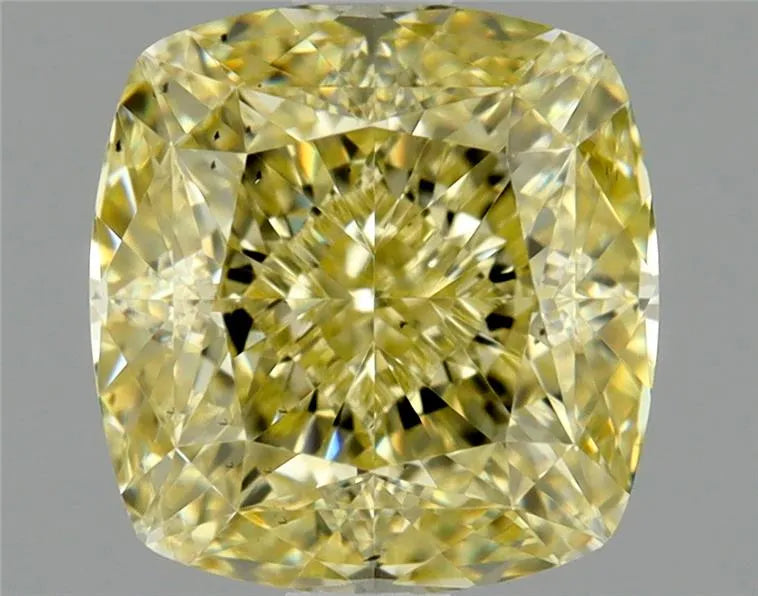 1.56ct Cushion modified Natural Diamond (Colour Faint Yellow, Clarity SI1, GIA Certified)