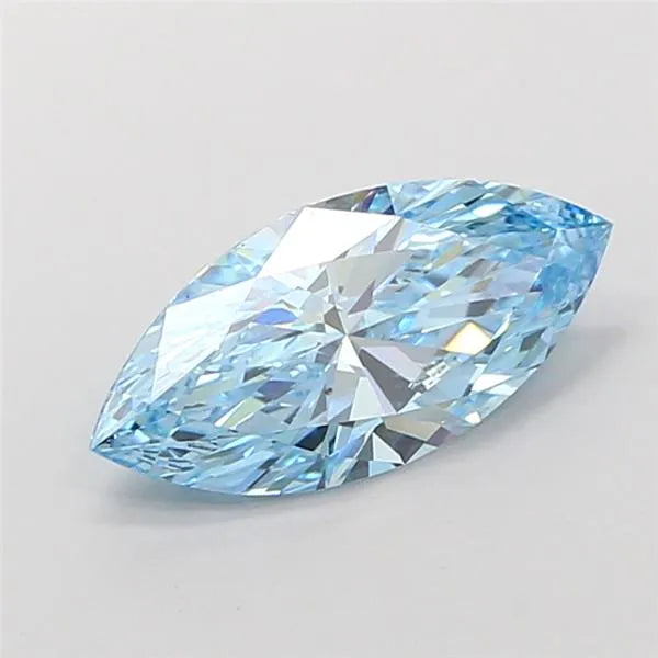 1.56ct Marquise Lab Grown Diamond (Colour Fancy Vivid Blue, Clarity VS2, IGI Certified)