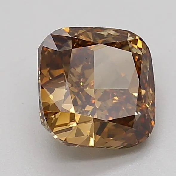 1.57ct Cushion modified Lab Grown Diamond (Colour Fancy Brown, Clarity VS1, IGI Certified)