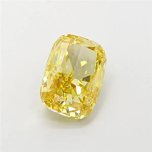 1.57ct Cushion modified Lab Grown Diamond (Colour Fancy Intense Yellow, Clarity VS1, IGI Certified)