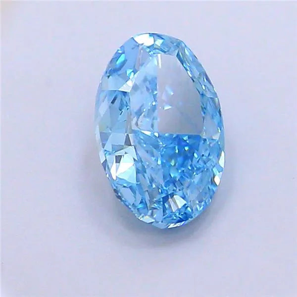 1.57ct Oval Lab Grown Diamond (Colour Fancy Vivid Blue, Clarity VVS1, IGI Certified)