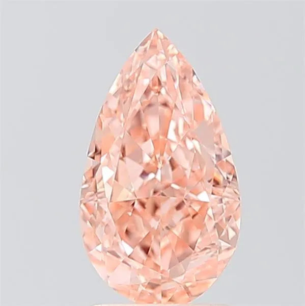 1.58ct Pear Lab Grown Diamond (Colour Fancy Intense Pinkish Orange, Clarity VVS2, IGI Certified)