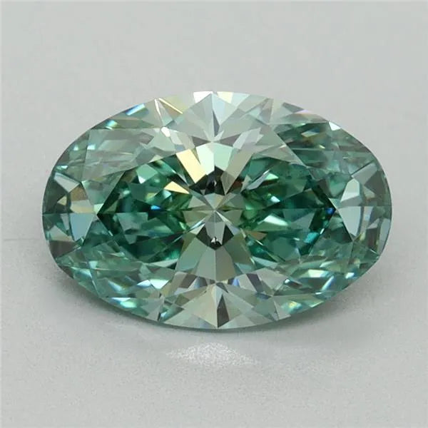 1.59ct Oval Lab Grown Diamond (Colour Fancy Vivid Green, Clarity VS1, IGI Certified)