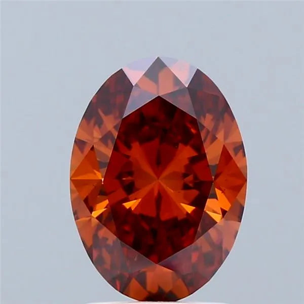 1.59ct Oval Lab Grown Diamond (Colour Fancy Vivid Orange, Clarity VS1, IGI Certified)