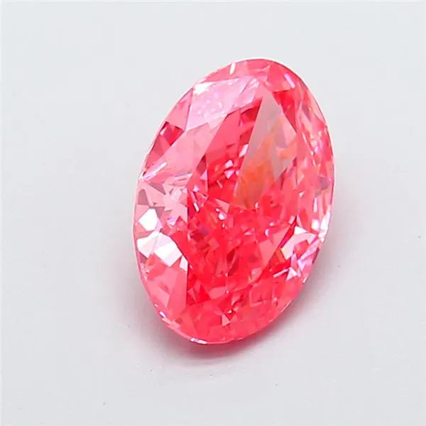 1.59ct Oval Lab Grown Diamond (Colour Fancy Vivid Pink, Clarity VVS2, IGI Certified)