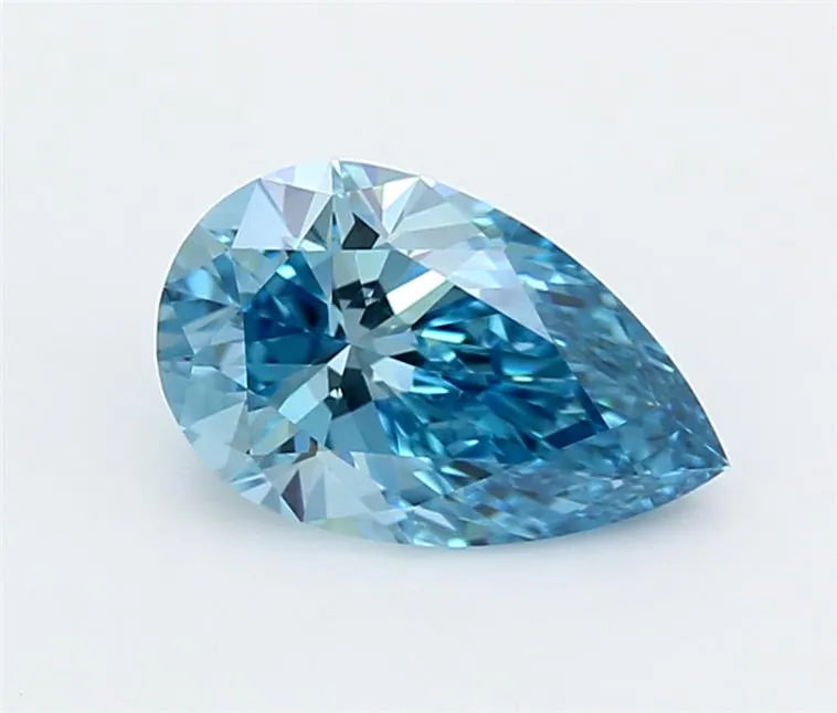 1.59ct Pear Lab Grown Diamond (Colour Fancy Vivid Blue, Clarity IF, IGI Certified)