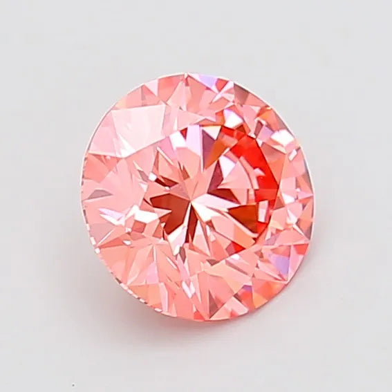 1.59ct Round Lab Grown Diamond (Colour Fancy Vivid Pink, Clarity VVS2, Cut ID, IGI Certified)