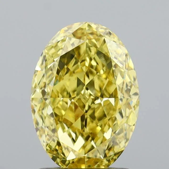 1.60ct Oval Lab Grown Diamond (Colour Fancy Intense Yellow, Clarity VS1, IGI Certified)