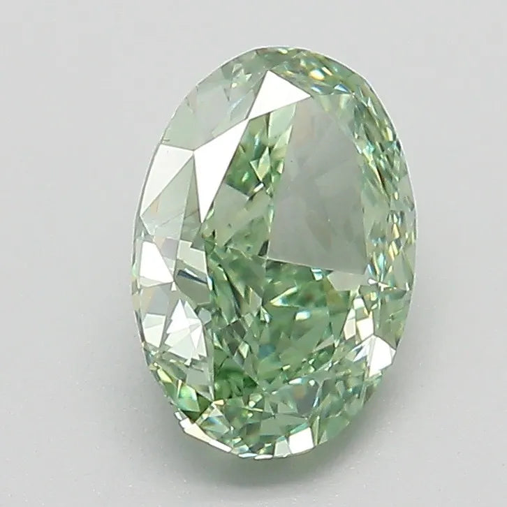 1.60ct Oval Lab Grown Diamond (Colour Fancy Vivid Green, Clarity VVS2, IGI Certified)