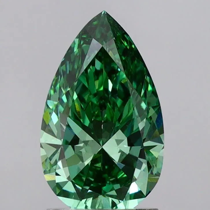 1.60ct Pear Lab Grown Diamond (Colour Fancy Vivid Green, Clarity VS2, IGI Certified)