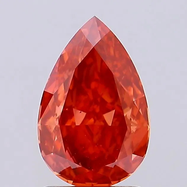 1.60ct Pear Lab Grown Diamond (Colour Fancy Vivid Red, Clarity VS2, Uncertified)