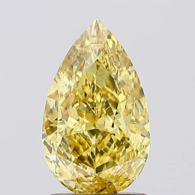 1.60ct Pear Lab Grown Diamond (Colour Fancy Vivid Yellow, Clarity VS2, IGI Certified)