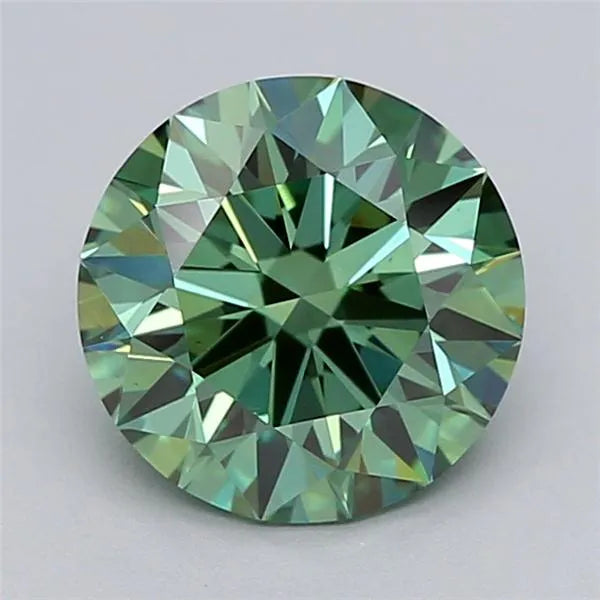 1.61ct Round Lab Grown Diamond (Colour Fancy Deep Green, Clarity VS1, Cut ID, IGI Certified)