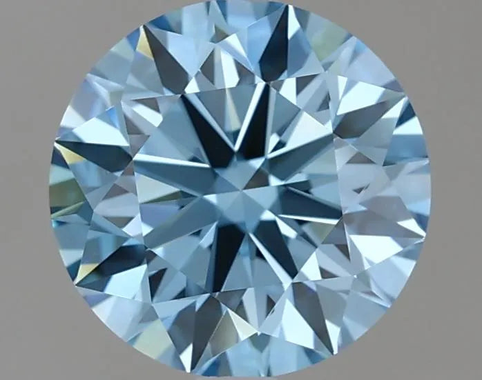 1.61ct Round Lab Grown Diamond (Colour Fancy Vivid Blue, Clarity IF, Cut ID, IGI Certified)