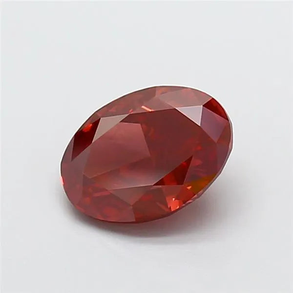 1.62ct Oval Lab Grown Diamond (Colour Fancy Vivid Red, Clarity VVS2, IGI Certified)