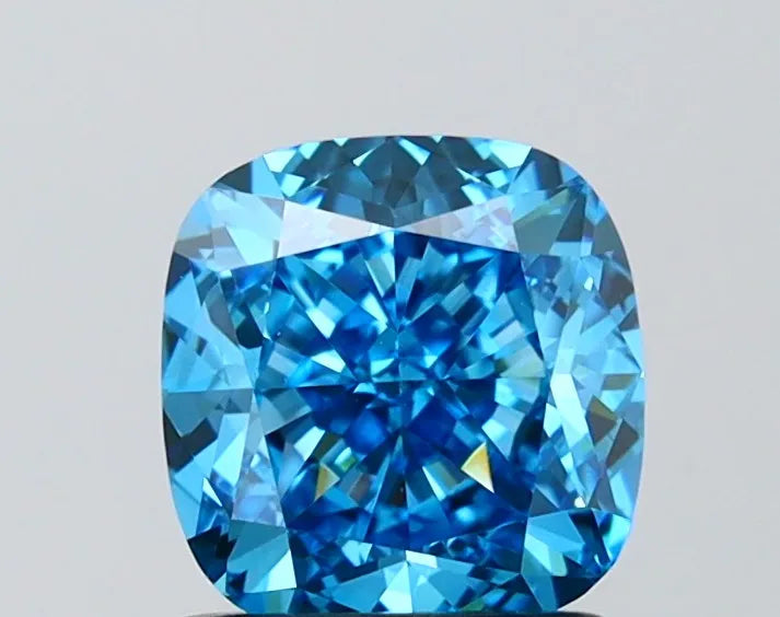 1.63ct Cushion modified Lab Grown Diamond (Colour Fancy Intense Blue, Clarity VVS2, IGI Certified)