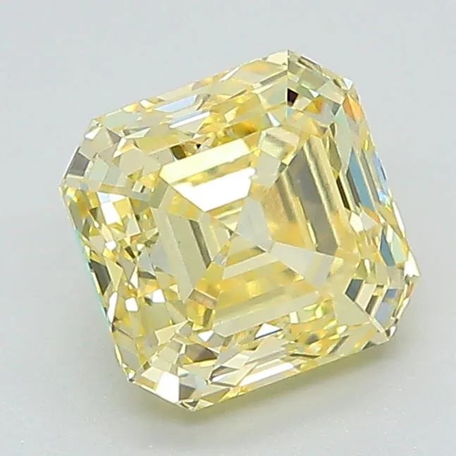1.65ct Square emerald Lab Grown Diamond (Colour Fancy Yellow, Clarity VVS2, IGI Certified)