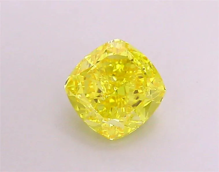 1.67ct Cushion modified Lab Grown Diamond (Colour Fancy Vivid Yellow, Clarity VVS1, IGI Certified)
