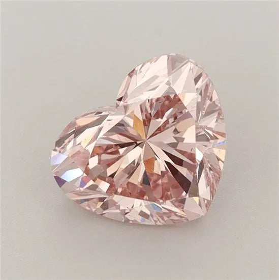 1.67ct Heart Lab Grown Diamond (Colour Fancy Intense Brownish Pink, Clarity VS2, IGI Certified)