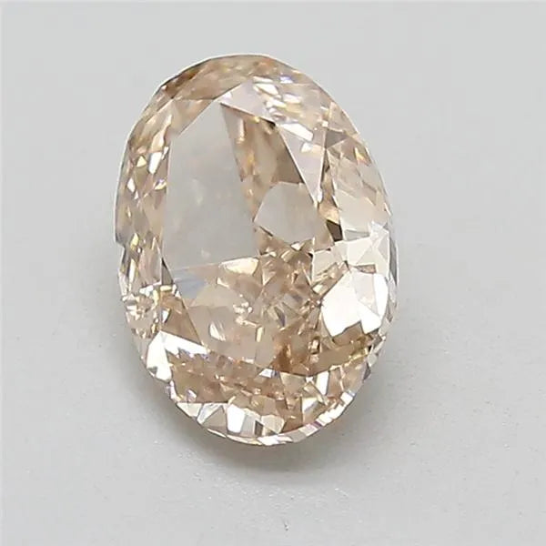 1.67ct Oval Lab Grown Diamond (Colour Fancy Light Brown, Clarity VVS2, IGI Certified)