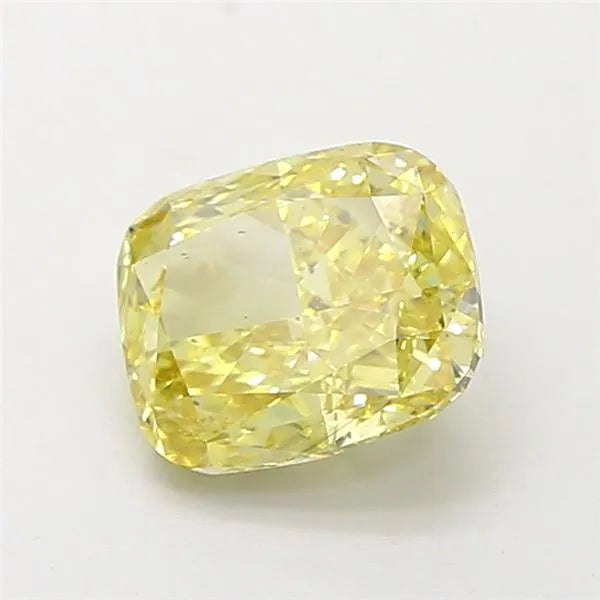 1.69ct Cushion modified Lab Grown Diamond (Colour Fancy Intense Yellow, Clarity VS2, IGI Certified)