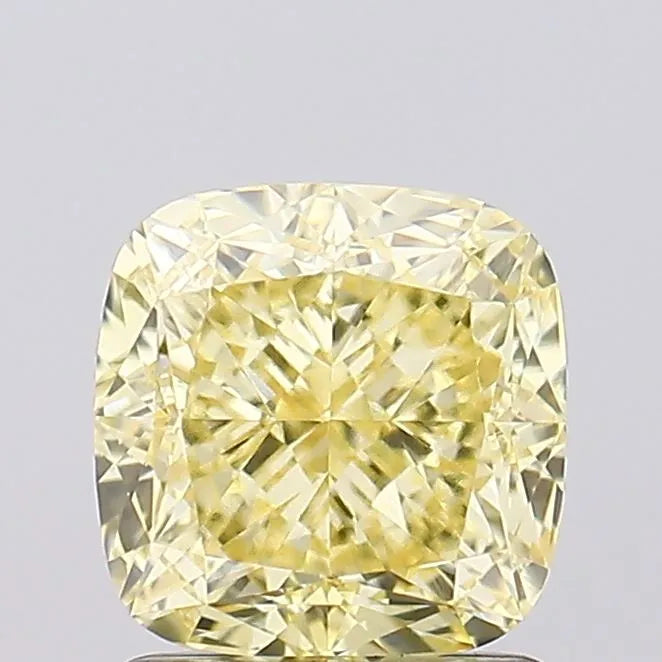 1.69ct Cushion modified Lab Grown Diamond (Colour Fancy Yellow, Clarity VVS2, IGI Certified)