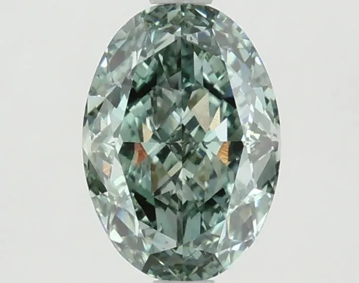 1.69ct Oval Lab Grown Diamond (Colour Fancy Vivid Green, Clarity VS2, Uncertified)